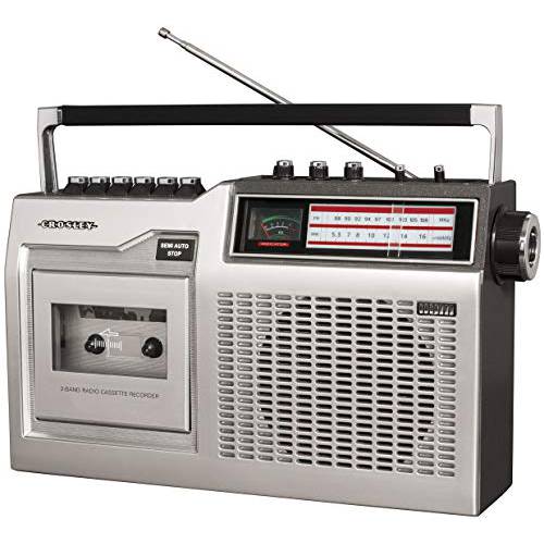 많이 팔린 Crosley CT200B-SI 레트로 휴대용 카세트 플레이어 블루투스 AM/ FM 라디오 추천해요