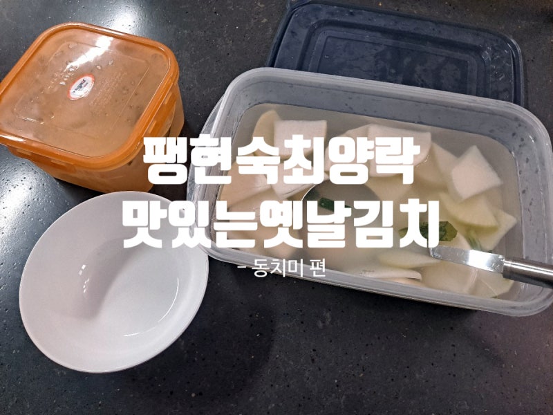 팽현숙최양락의맛있는옛날김치 동치미 솔직 후기