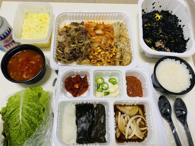 신림 배달맛집 백성대패&쭈꾸미 백성세트 도시락 후기