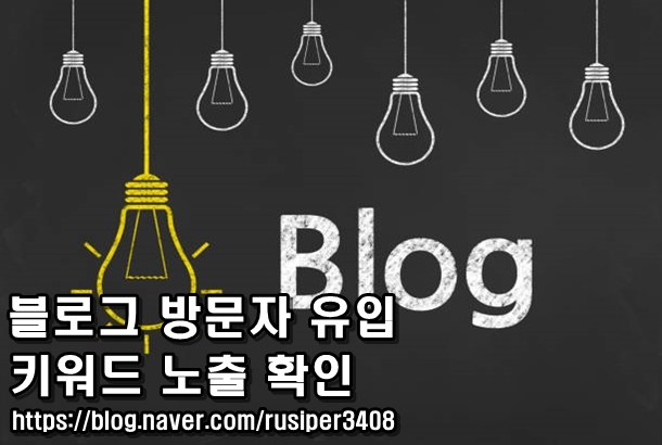  [블로그 방문자 유입]으로 알아보는 내 블로그 키워드 노출 확인!