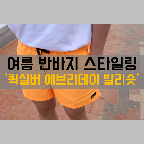  퀵실버 에브리데이 발리숏, 시원한 여름 반바지 스타일링 하기!