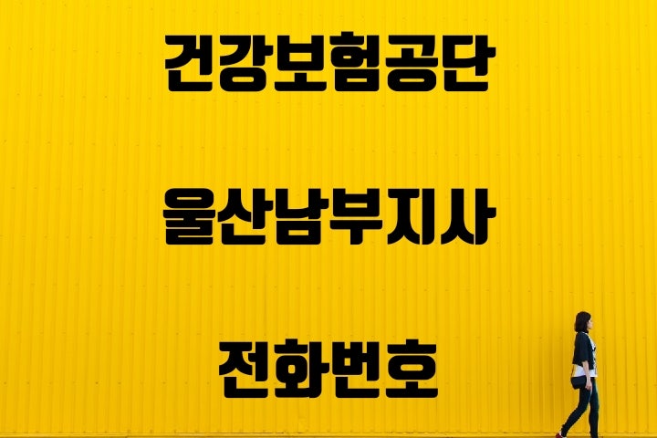 울산남부 건강보험지사 전화번호