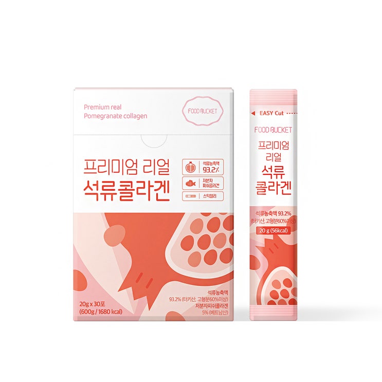 인기 많은 푸드버킷 프리미엄 리얼 석류 콜라겐, 20g, 30개 ···