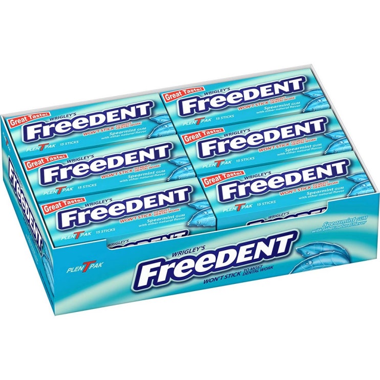 구매평 좋은 Freedent 스피어민트 껌 15 스틱 PLENT 파크스 (12팩), 상세설명참조 좋아요