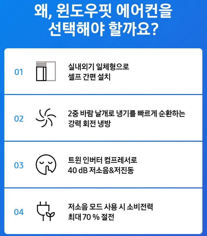  삼성전자 윈도우핏 에어컨 실외기 없는 간편 설치~