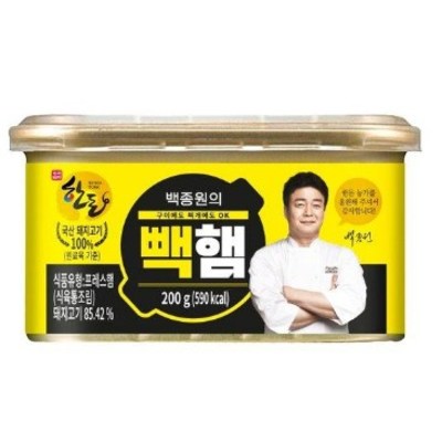 선호도 높은 빽햄 200g 1개 한돈 햄 백종원 맛남의 광장 빽햄 파는곳 BTS 콜라보 K HAM, 1캔 추천합니다