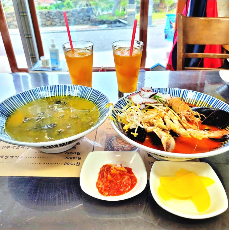  제주용머리해안맛집 산방산해물라면오빠네