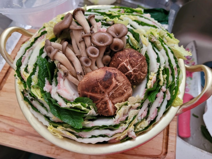  집들이음식  차돌박이 밀푀유나베 만들기 맛보장