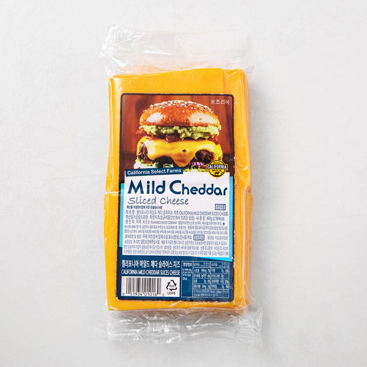 선택고민 해결 캘리포니아 마일드체다 슬라이스 치즈, 681g, 1개 좋아요