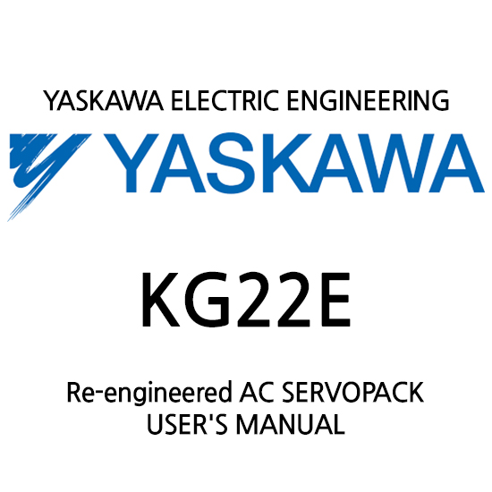  [YASKAWA_KG22E] - 야스까와 서보드라이브 매뉴얼