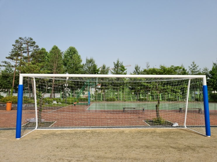  김포마송중학교 축구골대보호대 설치 작업