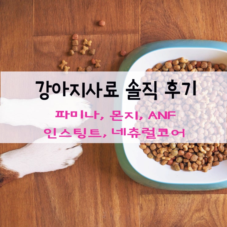  몇가지 사료 솔직후기(몬지, 파미나,네츄럴코어, 인스팅트, ANF6Free)