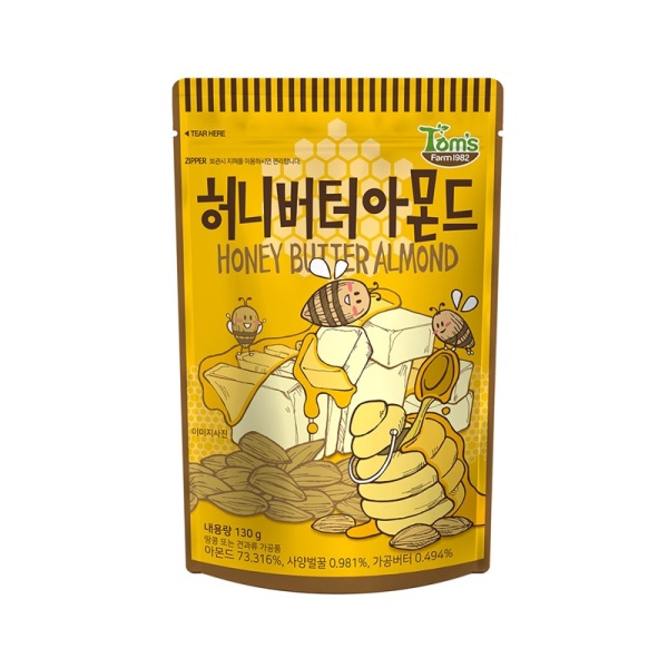 후기가 좋은 바프 허니버터아몬드130g, 1팩 ···