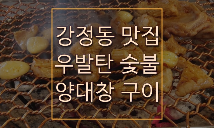 강정동 맛집 맛있는 우발탄 숯불 양대창 구이 추천