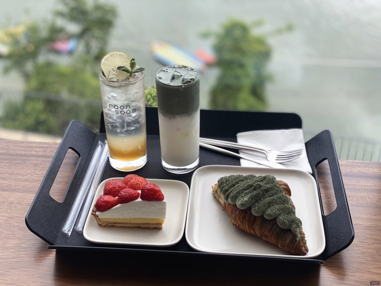  남양주 북한강 뷰 카페 라온숨 디저트 & 뷰 맛집