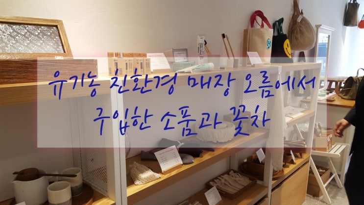  화성행궁 행리단길의 유기농 친환경매장 오름에서 구입한 소품