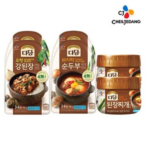 선호도 높은 CJ제일제당 다담 된장찌개전용양념 x2개 바지락순두부 쇠고기우렁강된장비빔양/가공장류 된장 좋아요