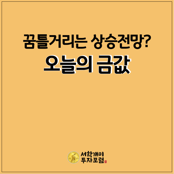  오늘의 금값,금값시세,금시세 전망?