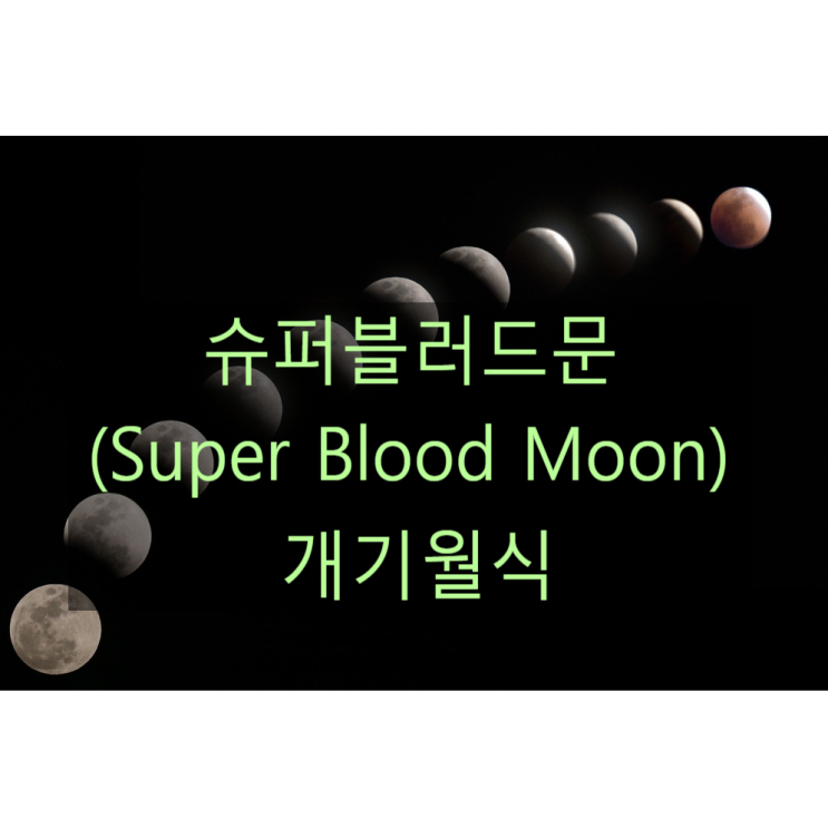 '슈퍼 블러드 문' 남동쪽 밤하늘의 개기월식 우주쇼