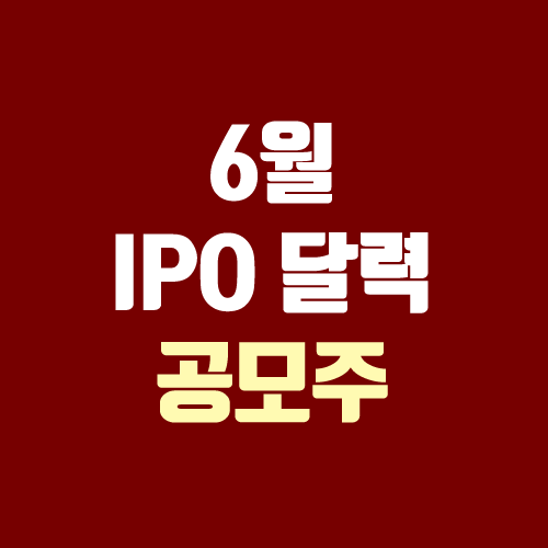 6월 IPO 달력 / 공모주 청약달력 (엘비루셈, 라온테크, 이노뎁, 오비고, 에스디바이오센서, 아모센스 장외가)