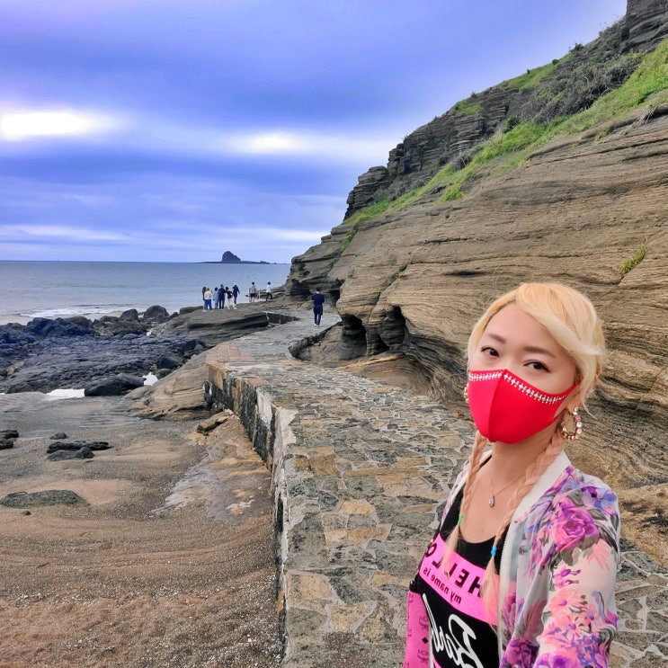  제주 용머리해안 만조 알고가세요