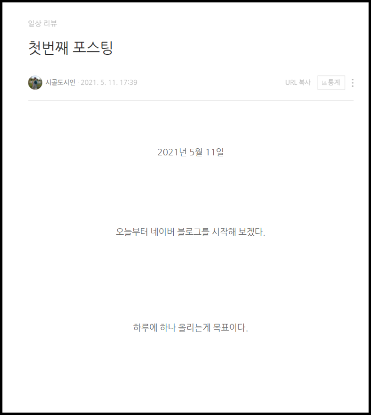  삼십번째 포스팅 - 일기