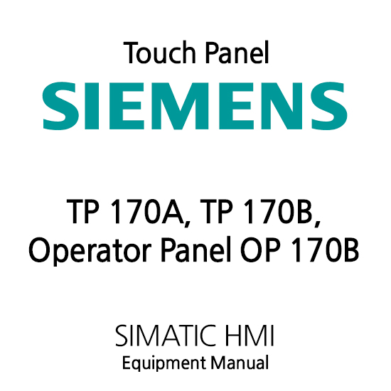  [SIEMENS_TP 170A, TP 170B] - 지멘스 터치판넬 매뉴얼