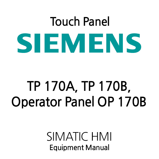 [SIEMENS_TP 170A, TP 170B] - 지멘스 터치판넬 매뉴얼