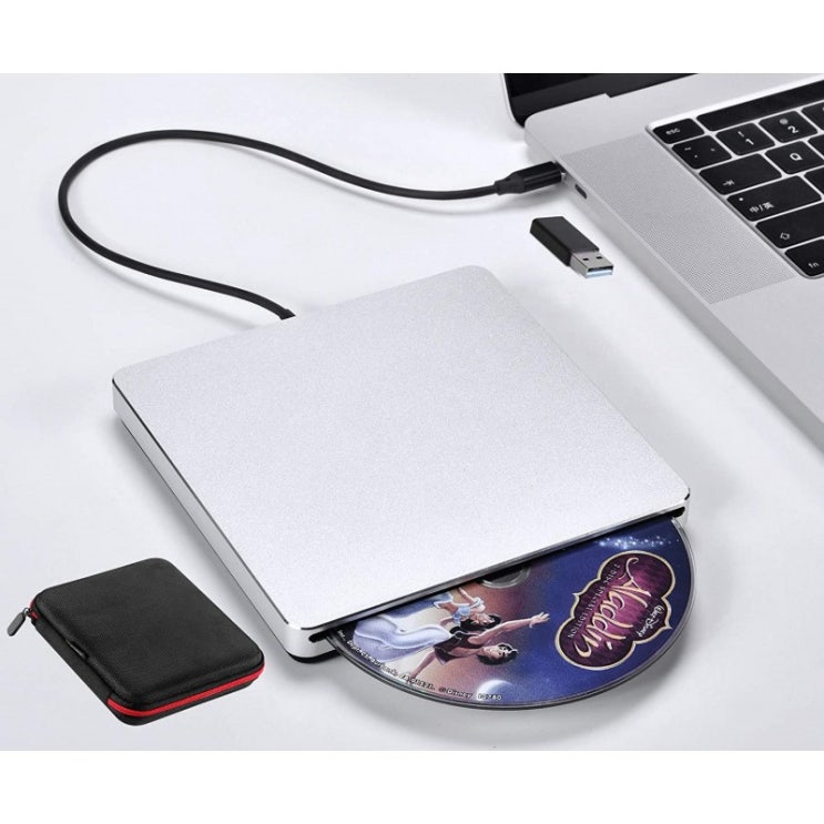 구매평 좋은 블루레이 외장 DVD 드라이브 USB 3.0/Type-C Slim 슬롯인 CD/DVD+/-RW Burner Player USB C Superdrive for MacBo