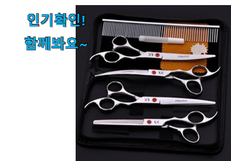  꼭 써봐야하는 강아지 미용가위 용 전문가 세트 good 구성이 참 좋아요