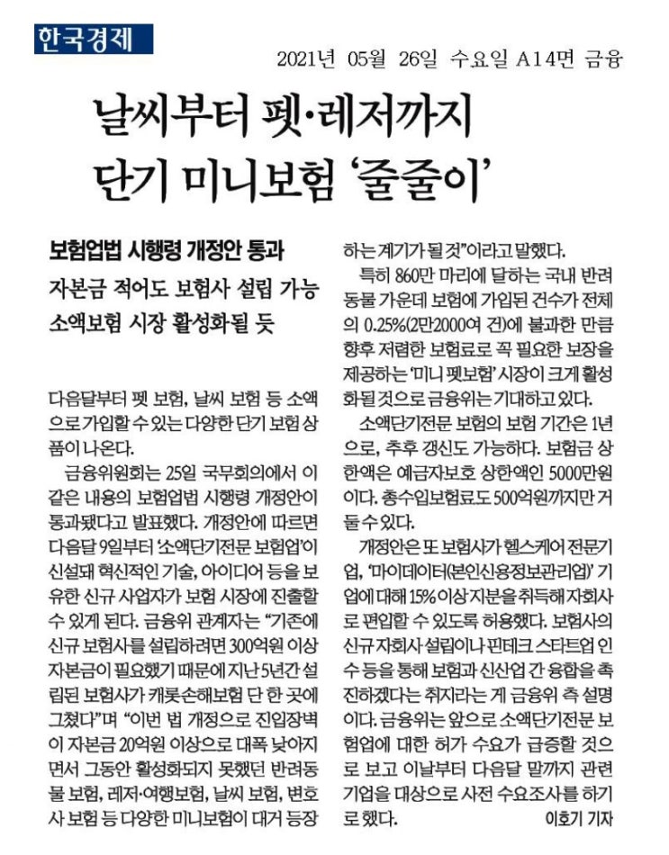  블로그 챌린지 블챌, 오늘일기 / 부자되는 방법 (Feat. 펫보험, 날씨보험, 레저보험)