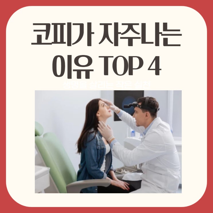  코피 자주나는 이유 Top 4 모음