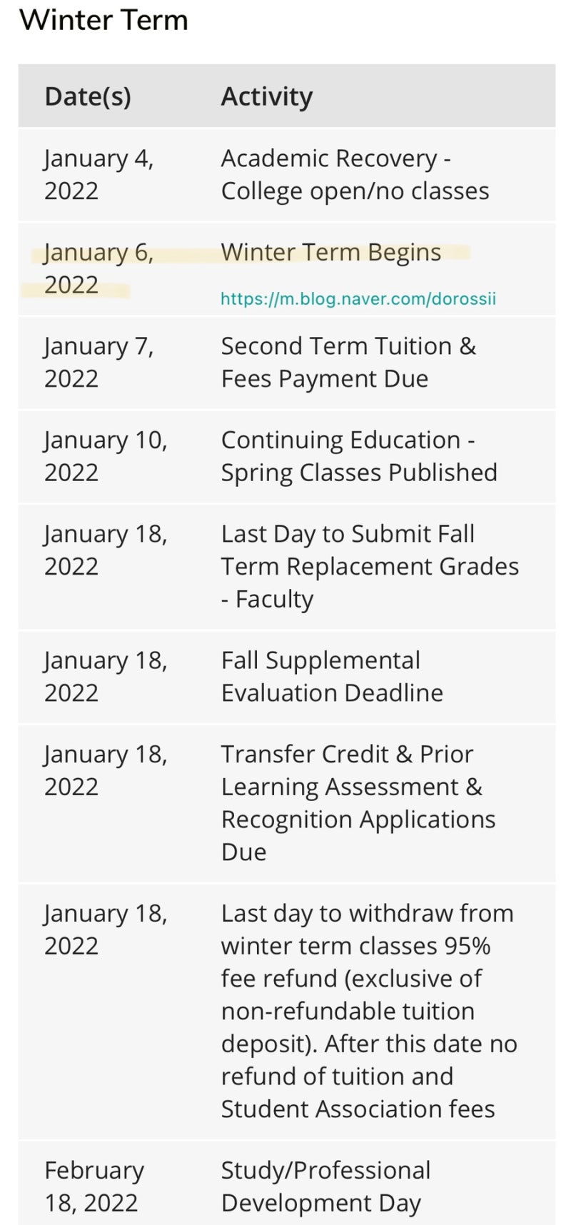 [핼리팩스] NSCC 2021-22 Academic calendar + Program updates : 네이버 블로그