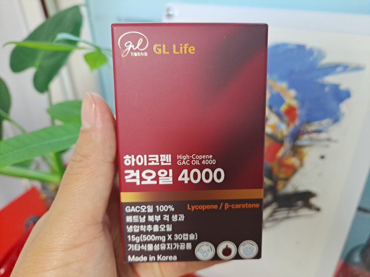  염증에 좋은 음식,면역력에좋은음식,혈관에좋은음식:걱오일GAC FRUIT:하이코펜 걱오일 4000