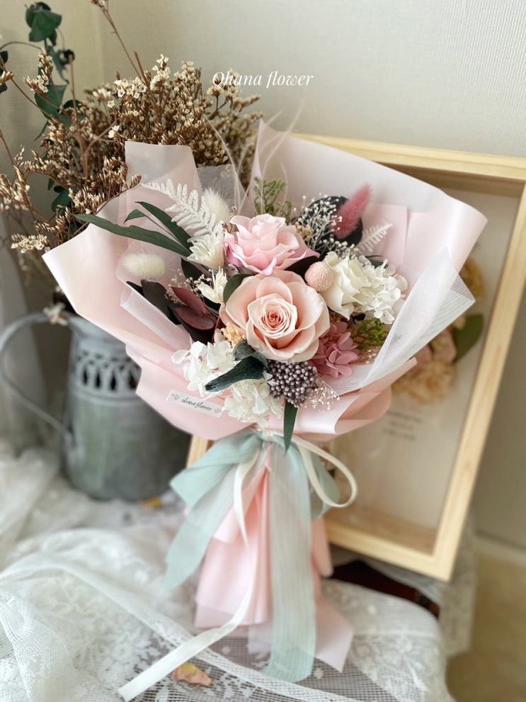  [ 부산 꽃공방 ] preserved flower handtied , 프리저브드플라워 꽃다발 안내