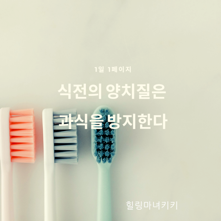  1일 1페이지 ㅡ66일 저녁 식사전에 양치질을 한다