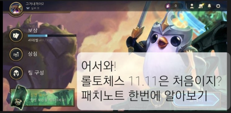  롤토체스 시즌5 11.11 패치노트는 처음이지? (한눈에 알아보기)