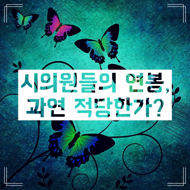시의원 연봉 얼마 정도인지 알아보자! 시의원 연봉 얼마 정도인지 알아보자!