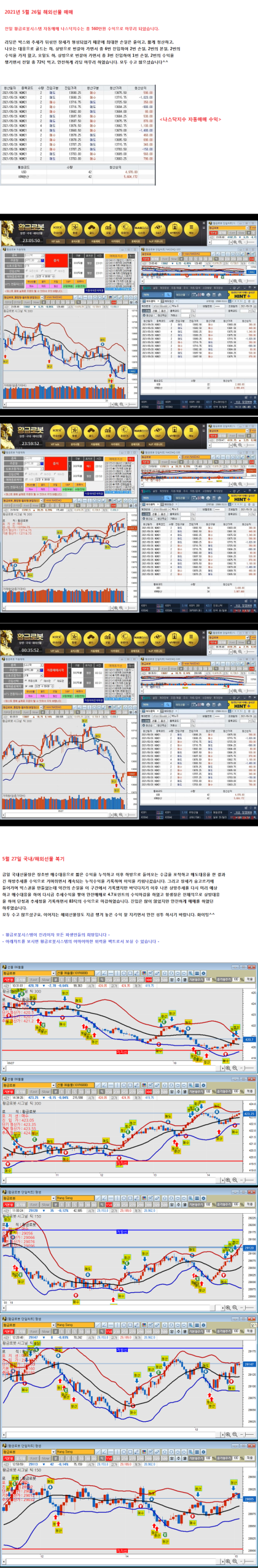 박노주 대표] 5월 27일 국내/해외선물 자동매매 복기 : 네이버 블로그