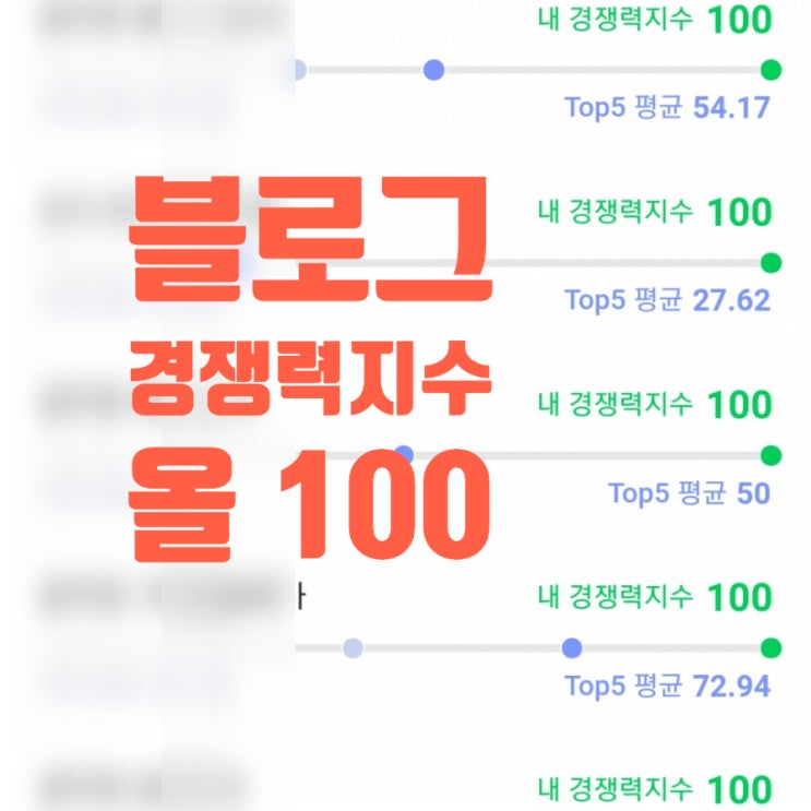  네이버 블로그 유입검색어(키워드) '경쟁력 지수' 올 100 / 확인 방법 / 크리에이터 어드바이저 활용법