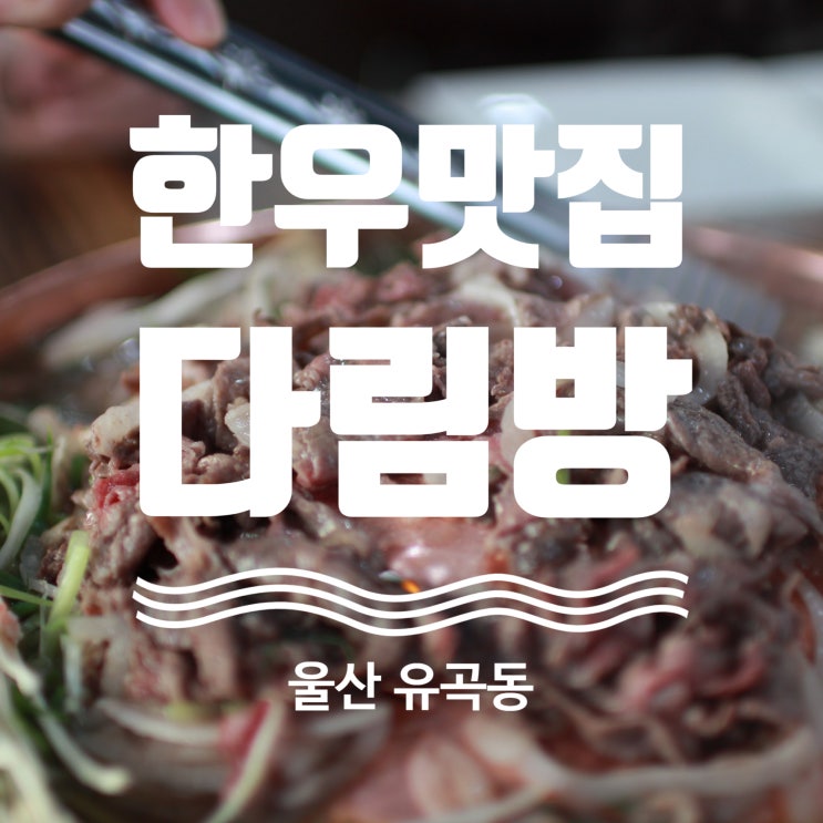  한우 산더미 불고기 추천 울산 유곡동 맛집 다림방