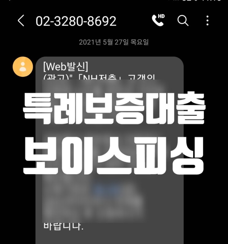  특례보증대출 보이스피싱