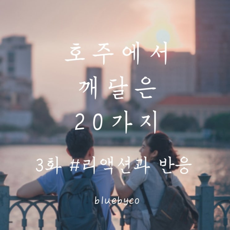  호주에서 깨달은 20가지 3화 #리액션과 반응