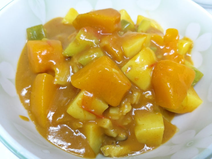  단호박 토카토 카레, 단호박 토마토 요리 만들기(비건카레)