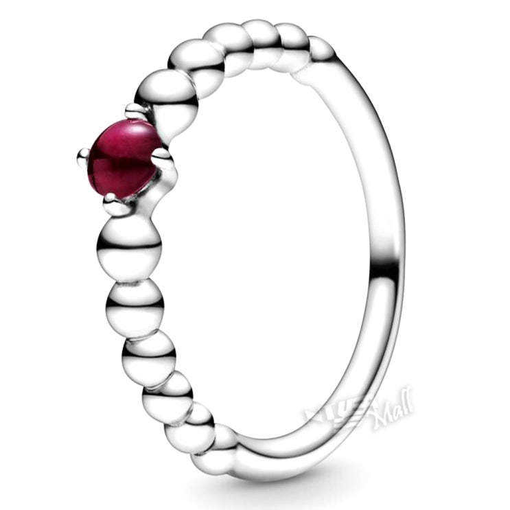 선호도 좋은 판도라 탄생석 반지 198867C08 PANDORA DARK RED BEADED RING 추천합니다