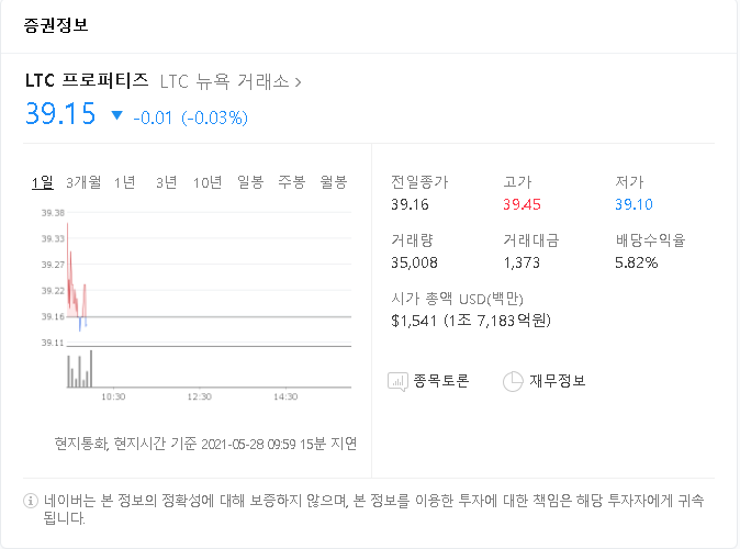  [해외 매월 배당] LTC 프로퍼디즈 배당