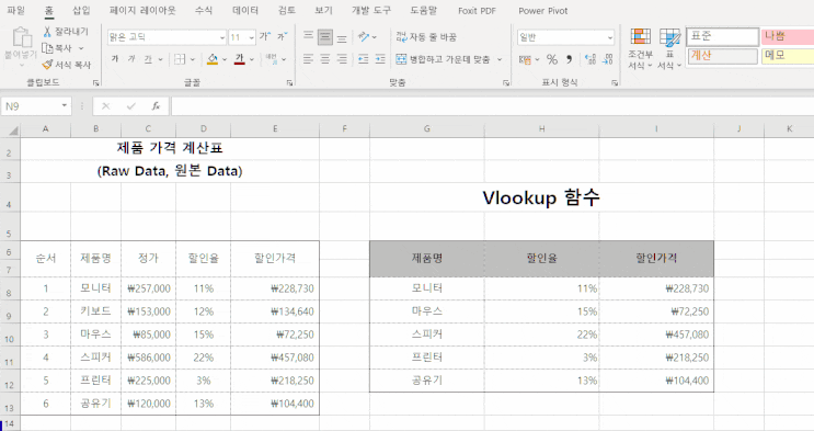 엑셀 Vlookup, Index 함수 사용 시, 공란을 참조하면 엑셀 Vlookup, Index 함수 사용 시, 공란을 참조하면