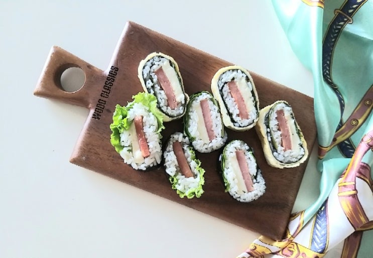  계란말이 스팸김밥 고소한 치즈김밥만들기