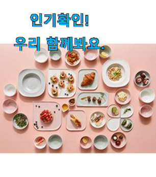  품절주의 4인접시세트가벼운 꿀템 강추!
