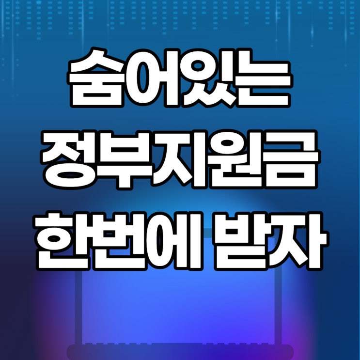  보조금24 숨은 정부지원금 찾기 한번에 해결